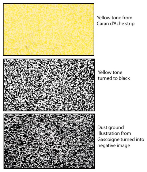 Caran D'Ache yellow cf Dust Ground s