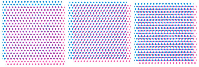 OFFSET DOTS CYAN mAG X 3